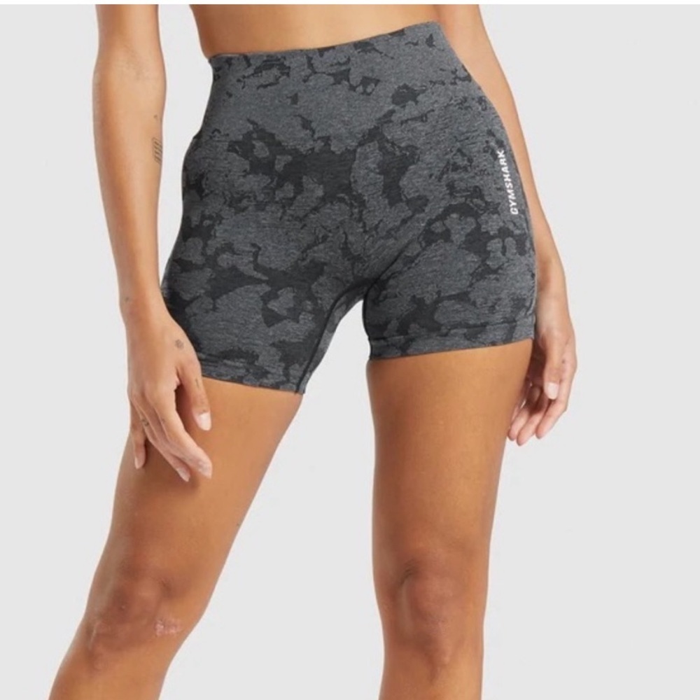 Gymshark Black/Gray Camo Athletic Shorts